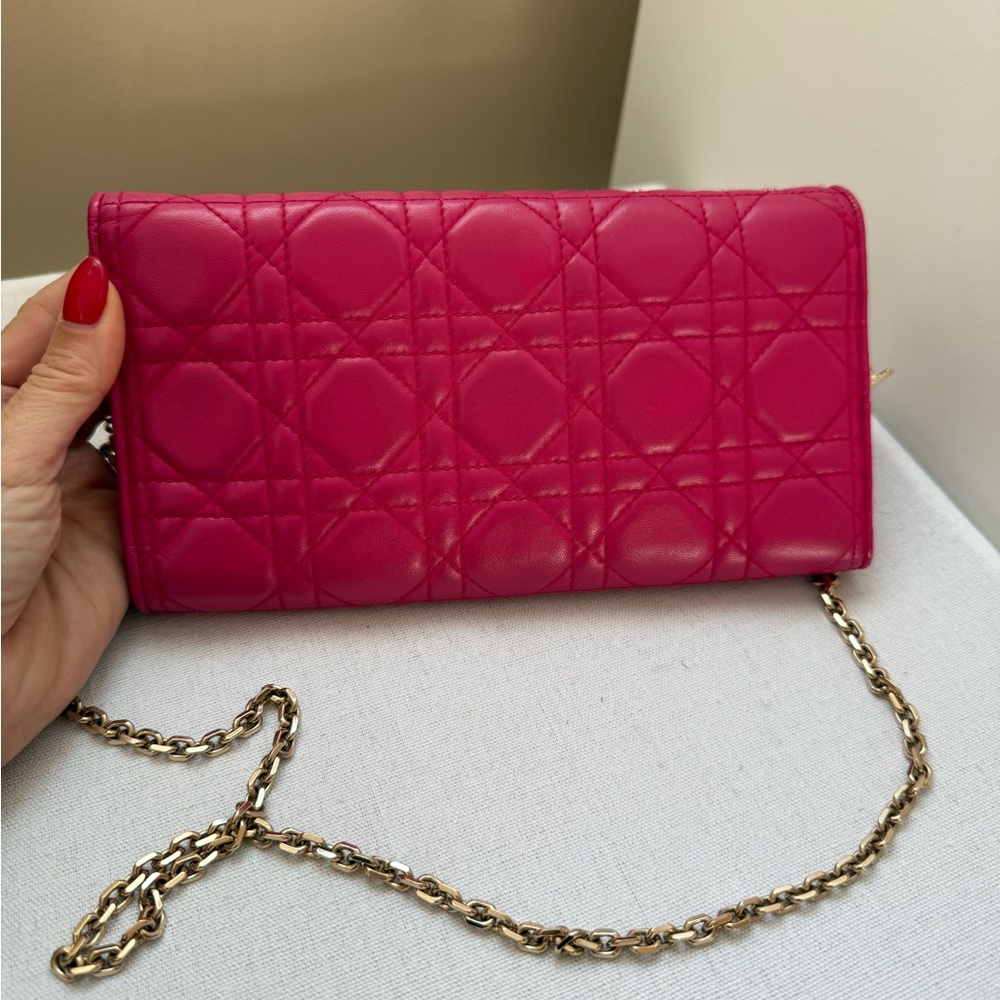Dior Cannage Lambskin Lady Dior in Fuchsia - Picture 9 of 9